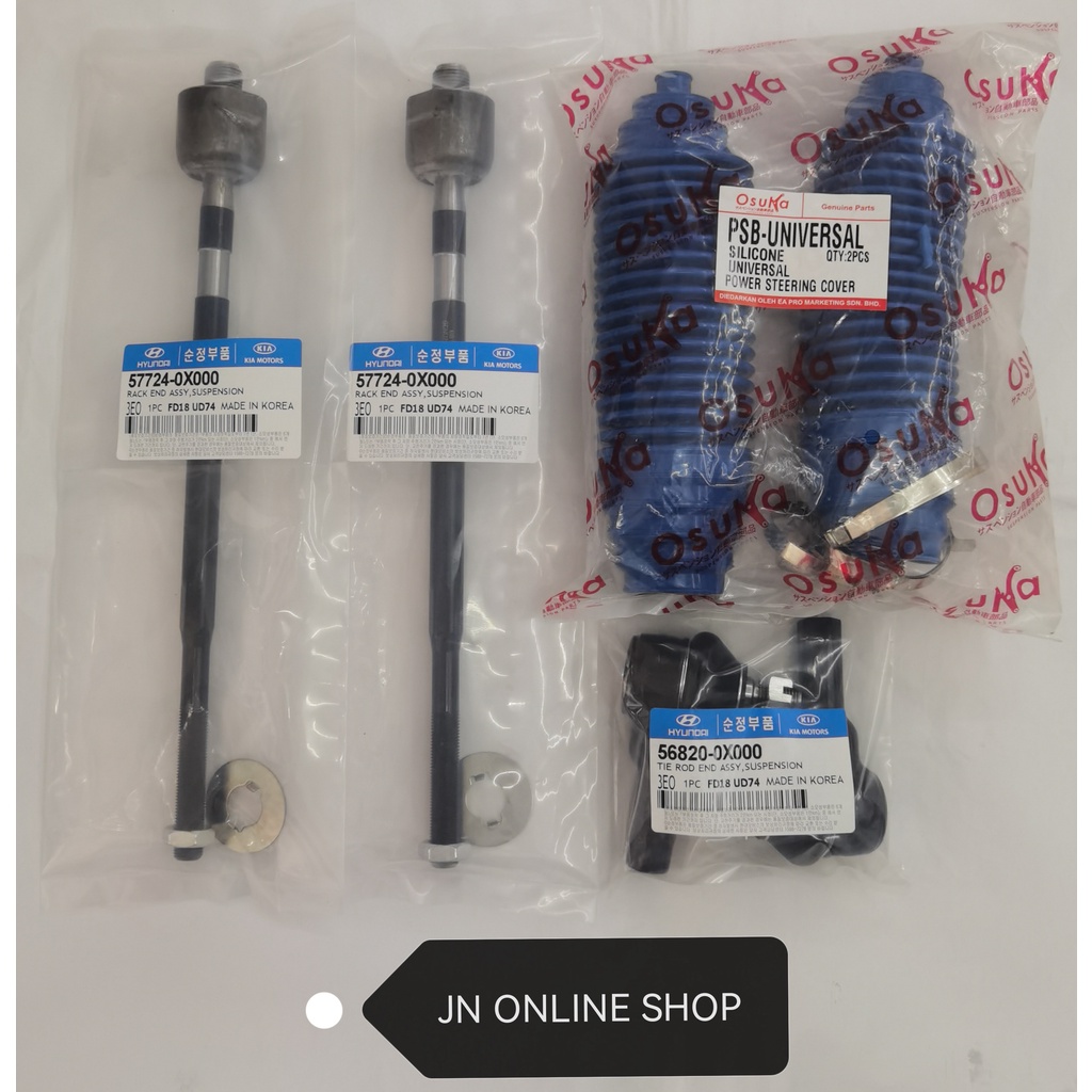 Tie Rod End+Rack End+Steering Boot Cover (Hyundai Oem) for Hyundai i10