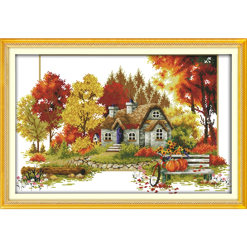 Joy Sunday Stamped Cross Stitch Ktis DMC Threads Chinese CroStitch Set DIY Needlework Embroidery