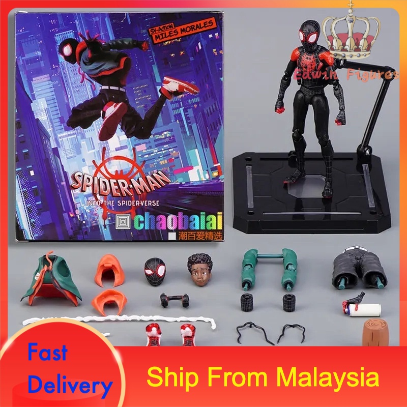 14cm Sentinel Sv Spiderman Miles Morales Action Figure Spider-Man Into ...