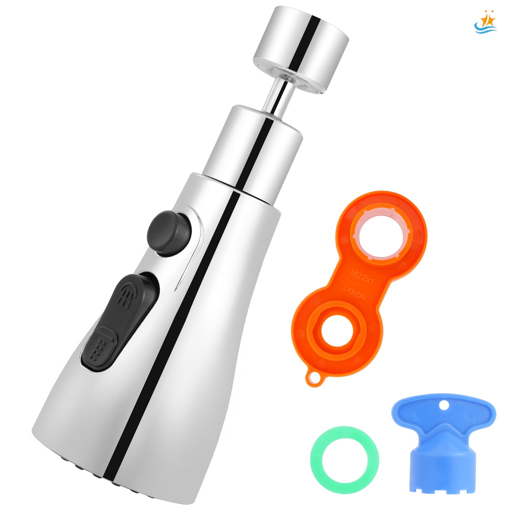 XM5 360°Swivel Spout G1/2 Kitchen Sink Tap Spray Head with 3 Water