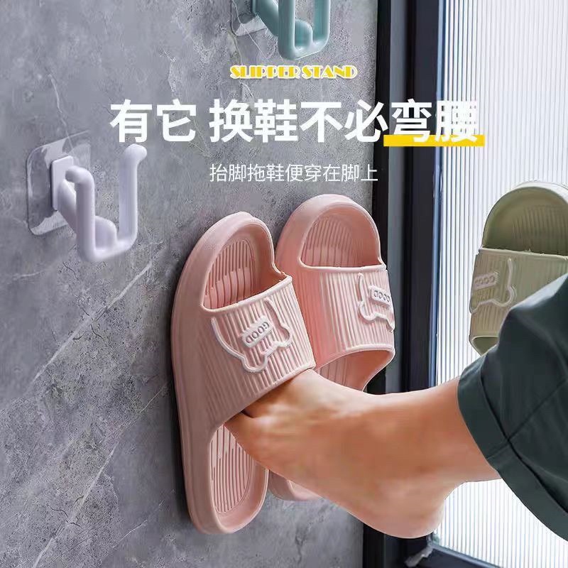 🔥Ready Stock🔥Bathroom Slipper Rack Slipper Hook Draining Rack Wall ...