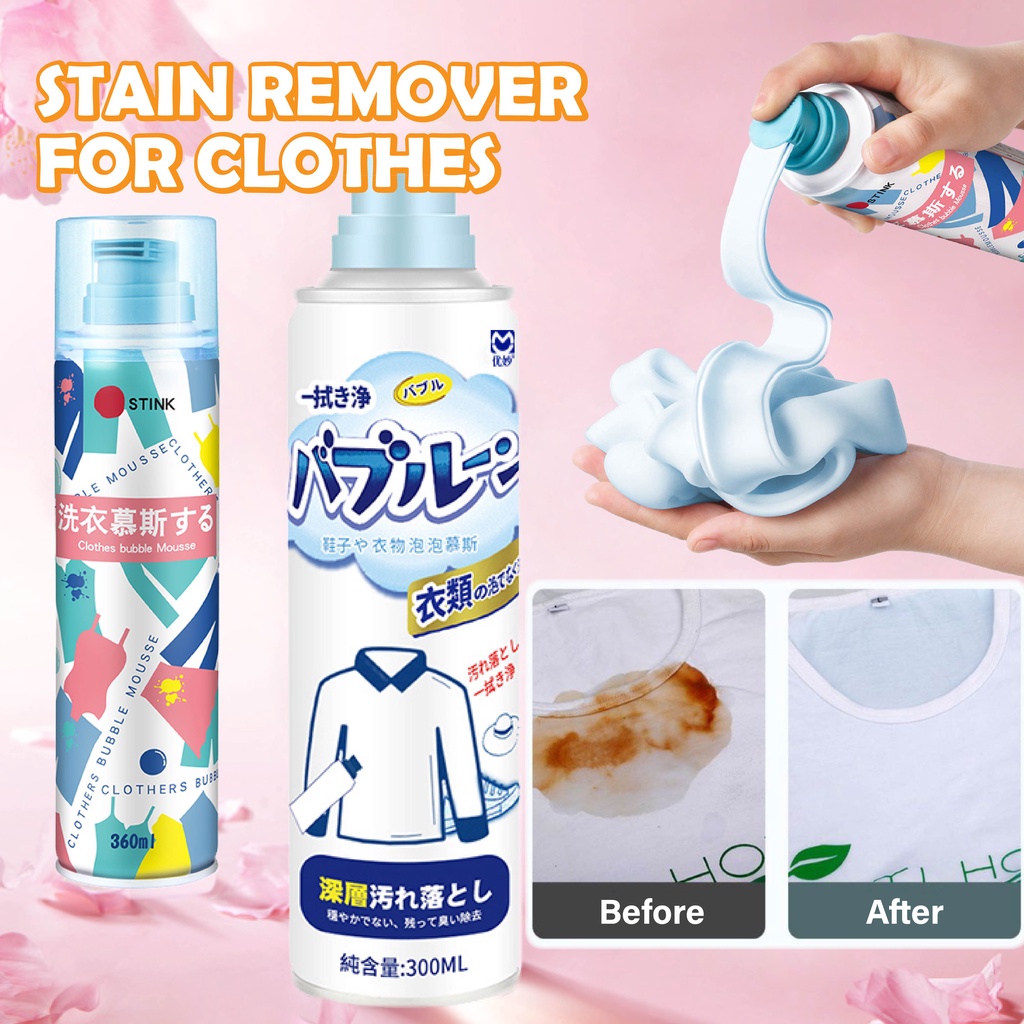 Wahaha Stain Remover Clothes Foam Bubble Mousse Cleaner Anti Wrinkle