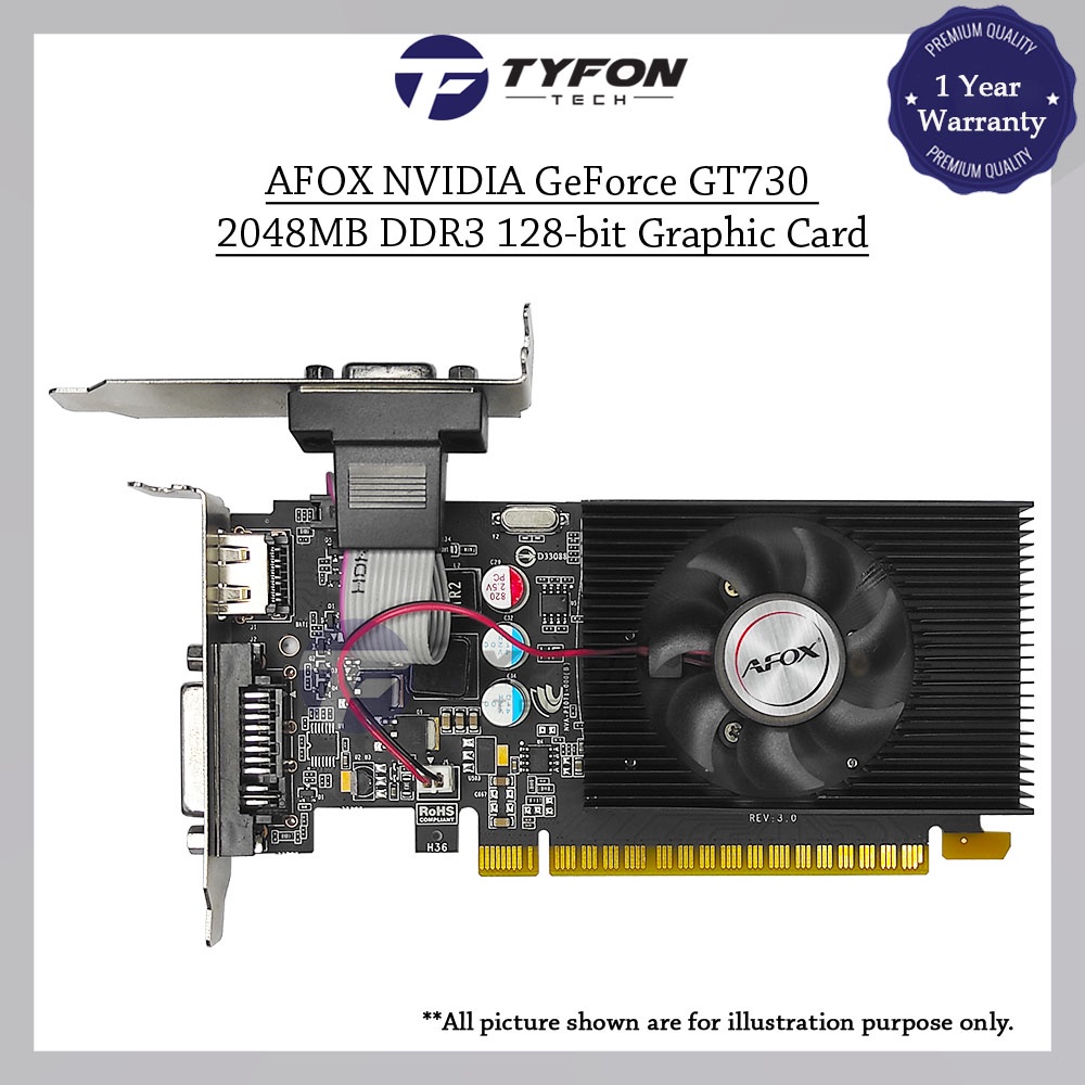 AFOX AF730 2048D3L6 NVIDIA GeForce GT730 2048MB DDR3 128 bit