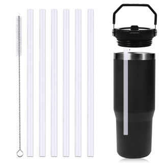 Tumbler Replacement Straw Clear Glitter Stanley 40 Oz Replacement Straw  Water Bottle Accessories for Simple Modern Tumbler Straw Supply Bulk 