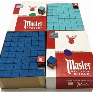 Master masters blue billiard and snooker chalk - 2 dozen/24 pieces