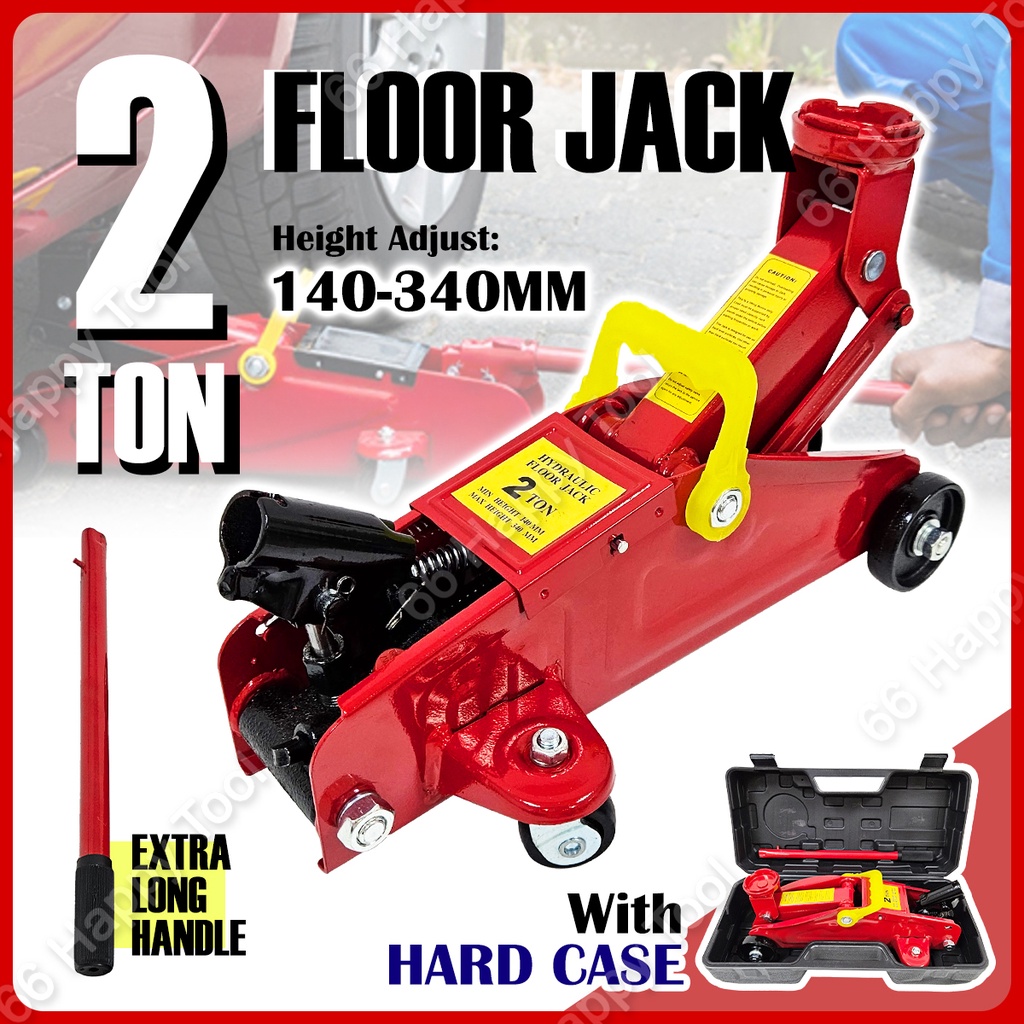 2 Ton Hydraulic Floor Jack Portable Car Repair Jack Tool Hard Case