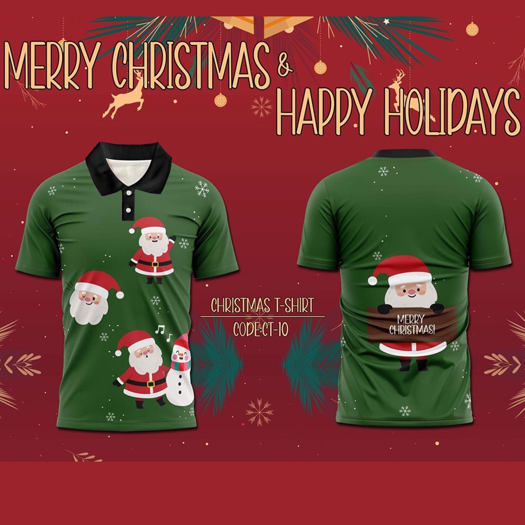 Merry Christmas Jersey NEW 2024 Christmas Santas Xmas T shirt Full