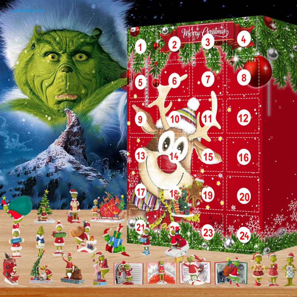 yemianbuj Green Elfthemed Advent Calendar Christmas Advent Calendar