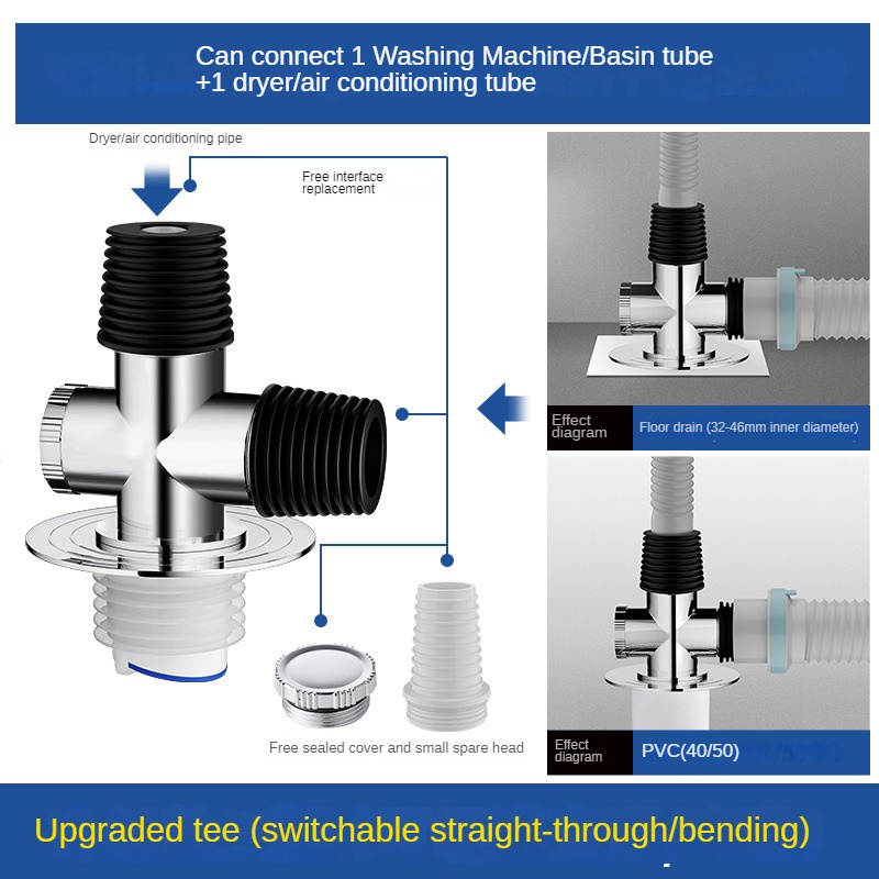 Downcomer Tee, Washing Machine Drain Pipe Floor Drain