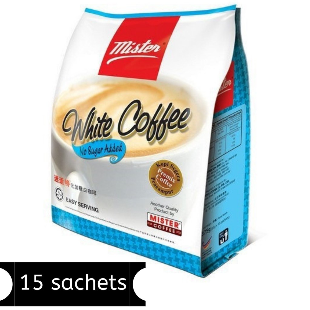 Mister Coffee White coffee no Sugar added 15 Sachets x 25g 2 in 1