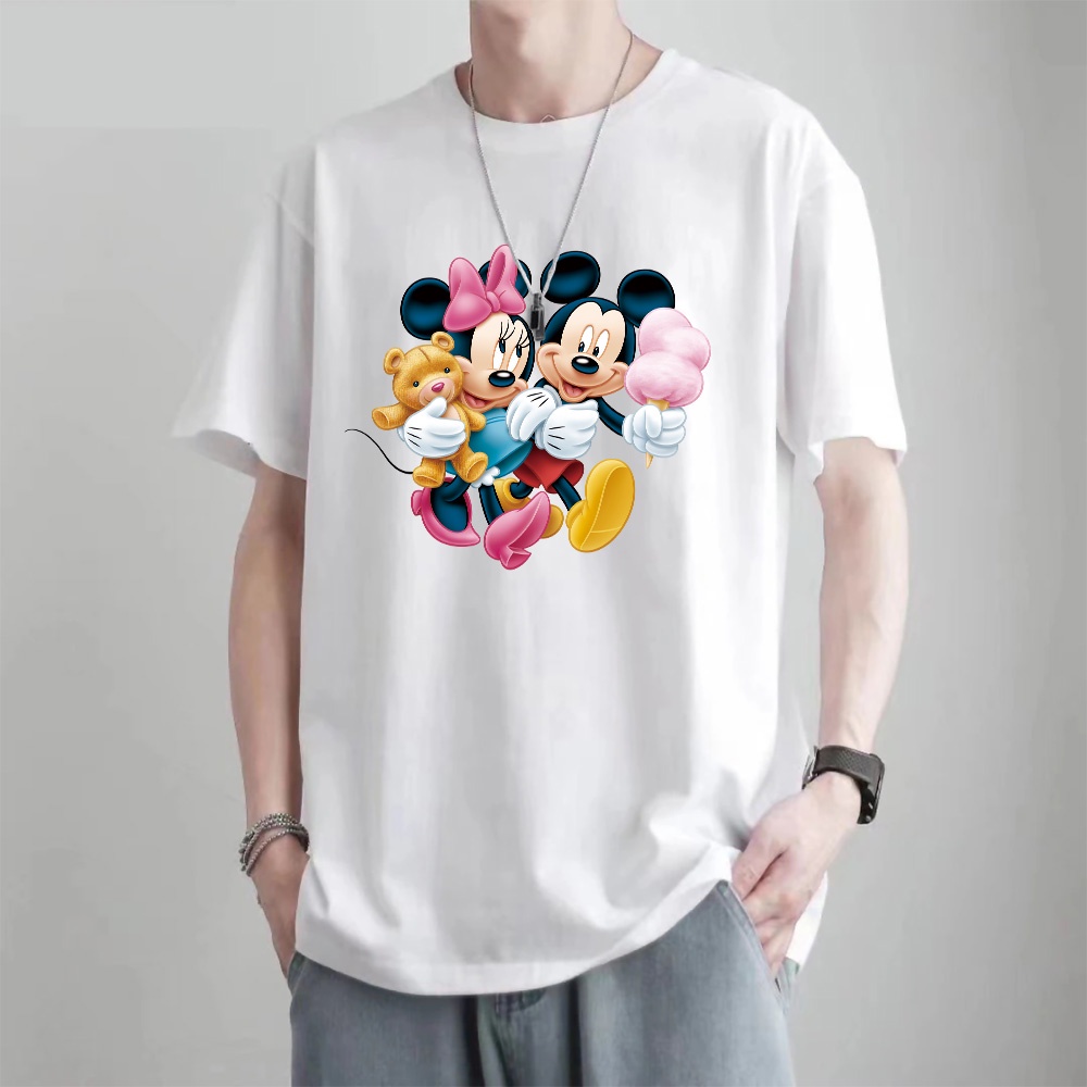 Disney printing Men's T-Shirts Anime Women tshirt clothing Short sleeve ...