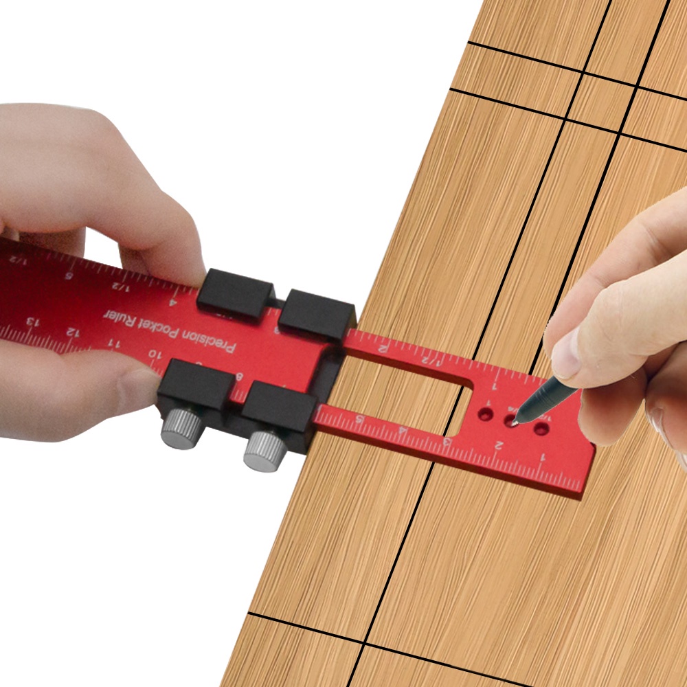 Woodworking Tool Ruler Positioning Marking Ruler Measurement Tool with ...