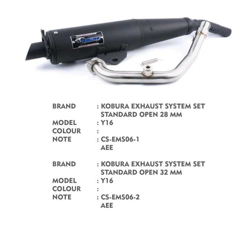 KOBURA Yamaha Y16 Y16ZR 28-32MM 32MM TRU Exhaust System Set Standard ...