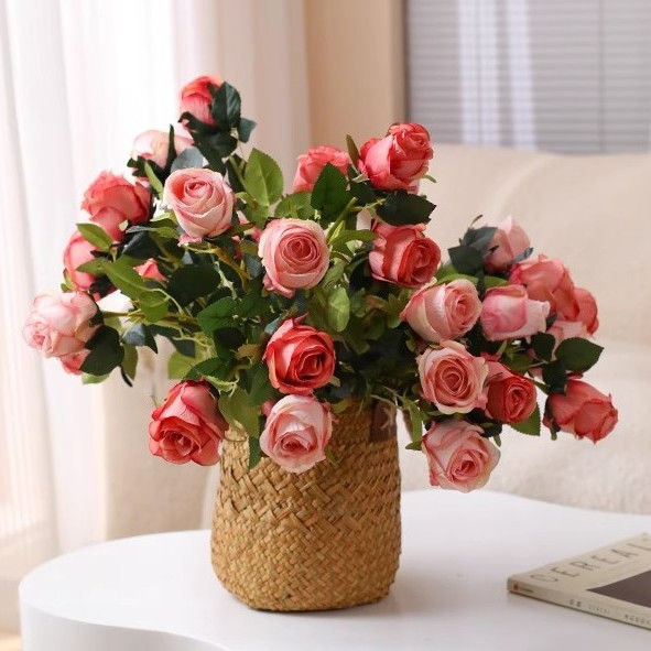 Highend Simulation Roses Artificial Flowers Living Room Decoration