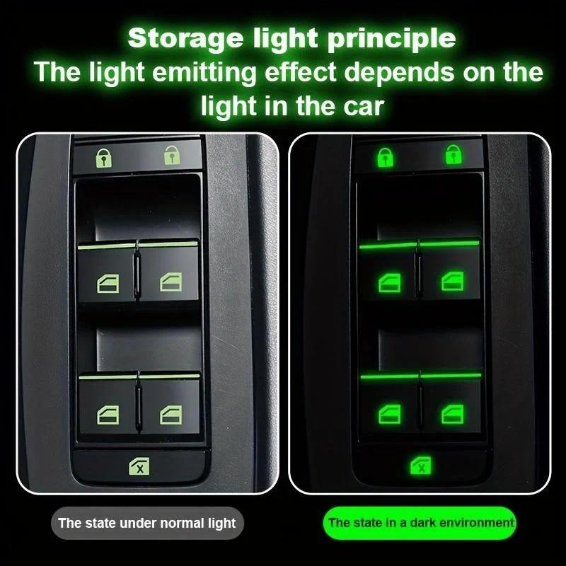 Fluorescent Window Lifter Switch Decals - Car Interior Styling ...