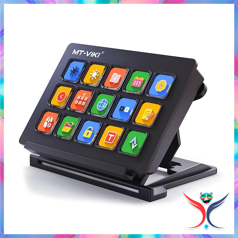 MT-VIKI Stream Controller Deck with 3PCS Stickers and Skins, Stream ...