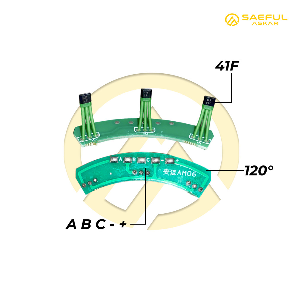 Pcb Motor Magnet Sensor Module 41F 120 Hall Dinamo E-Bike Bicycle 3 ...