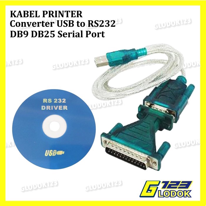 Usb To RS232 DB9 DB25 Serial Port Printer Cable Converter Converter