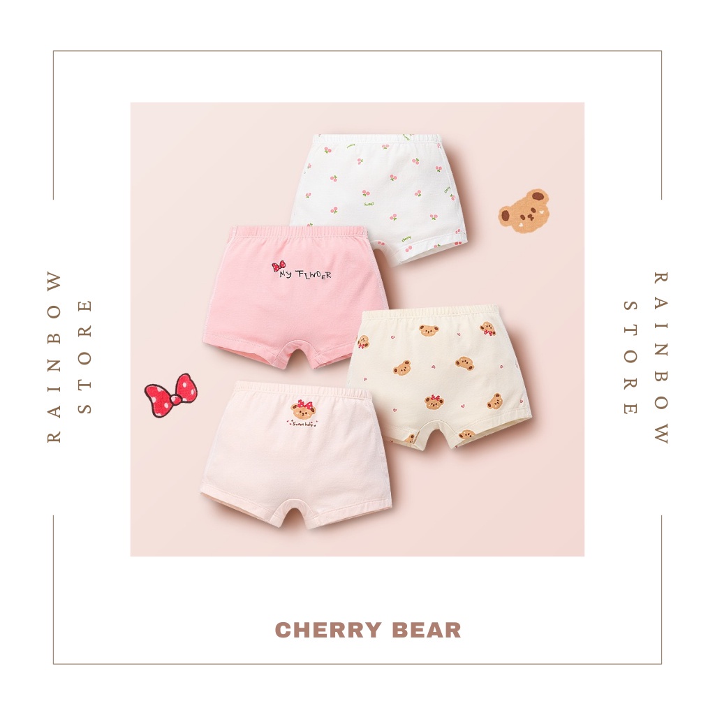 Adorel Girls' Cotton Boxer Shorts Panty Underwear Pack Of 8