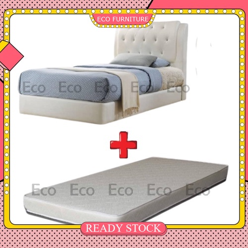 8 Inci Tinggi Katil Kulit PVC Single / Super Single / Queen / King ...