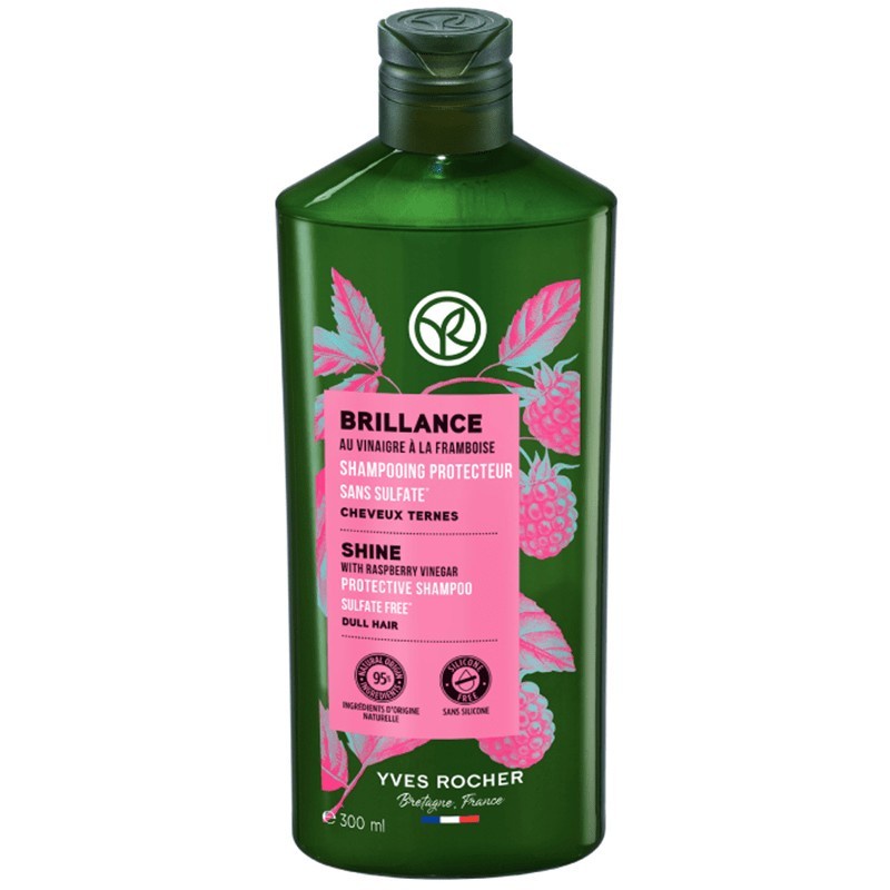 Yves Rocher Raspberry Vinegar Shampoo Shine Color Sulfate Free 300ml ...