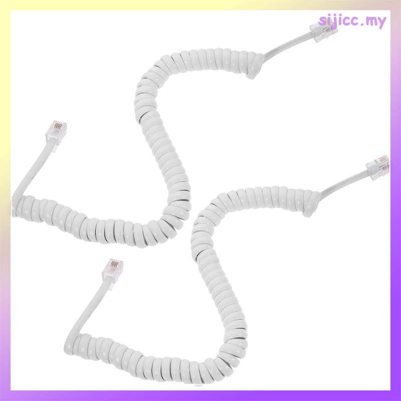 Coiled Telephone Cords Landline Accessory Handset Spring Spiral Cable