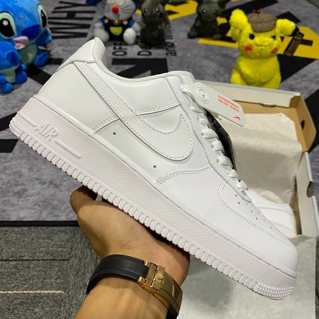 Nike Air Force 1 Sneakers In All White Original Af1 Full White With Air 