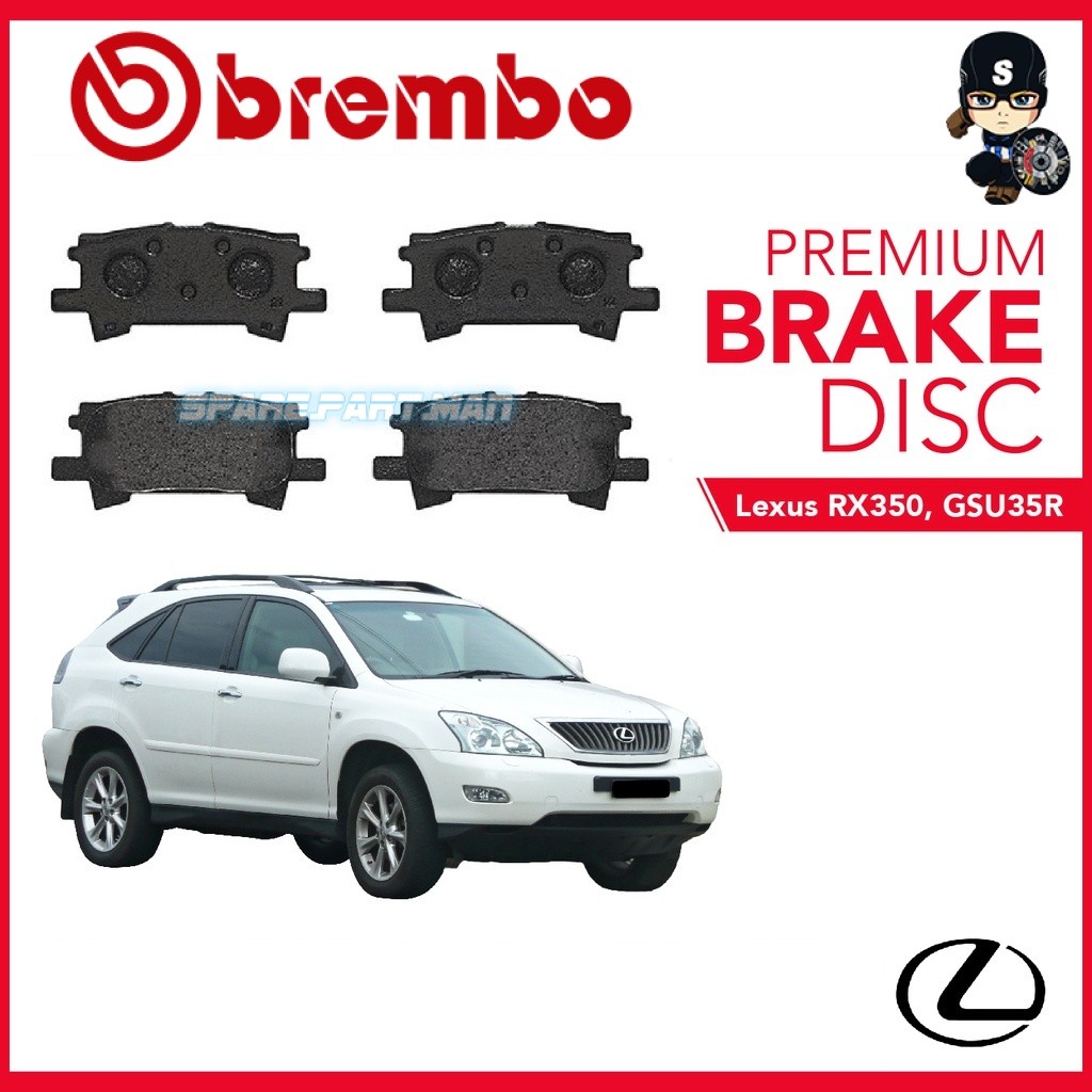 Original BREMBO Rear Brake Pads (1 set) - Lexus RX350 GSU35R | Shopee ...