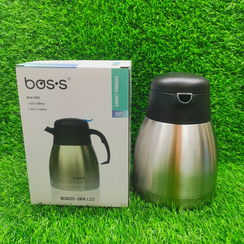 BOS'S STAINLESS STEEL THERMAL CARAFE 1.2 LITRE JAR THERMOS (JAG AIR