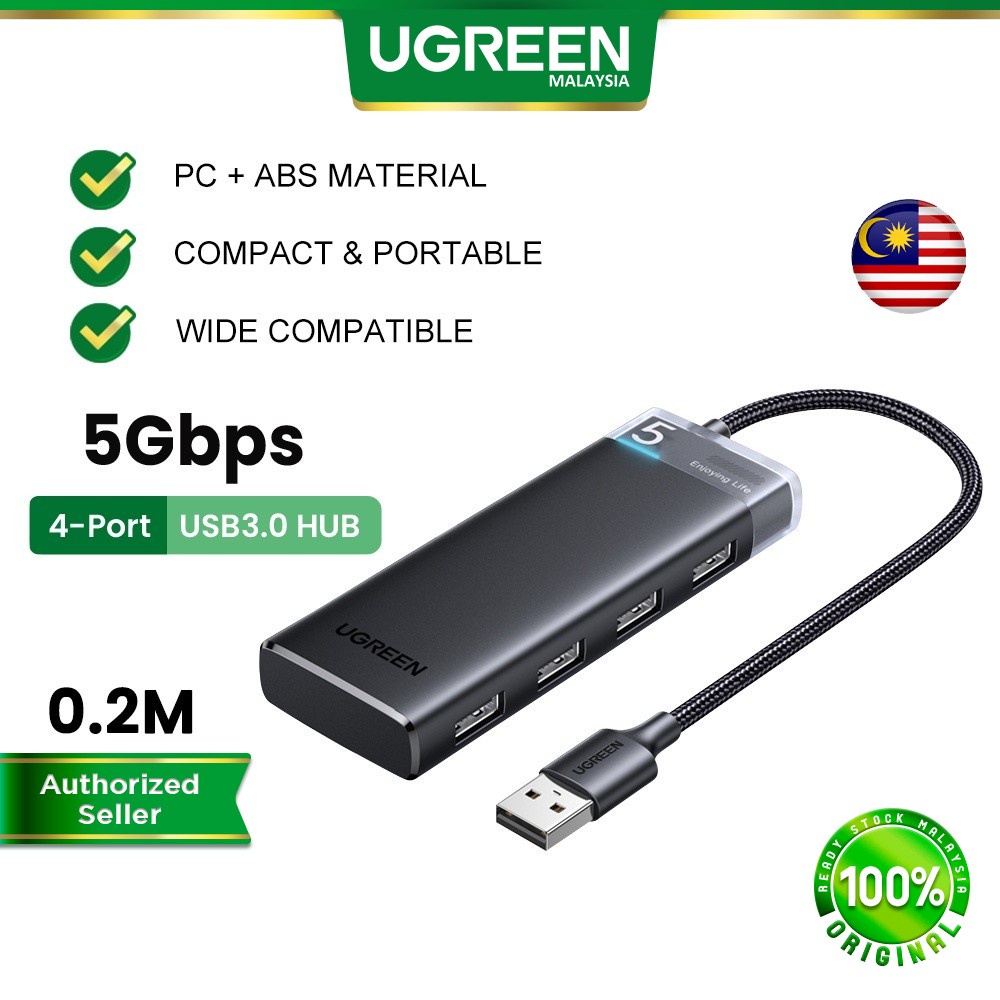 UGREEN 4 IN 1 HUB USB A 3.0 4 Ports USB Expansion Hub 5Gbps MacBook Pro