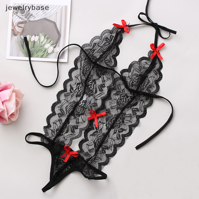 [jewelrybase] Sexy Lace Lingerie Siamese Perspective Three Point