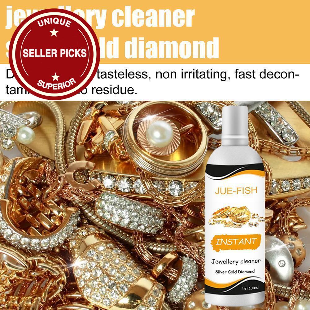 100ml Jewellery Cleaner Liquid Cleaning Solution Fluid Silver Platinum