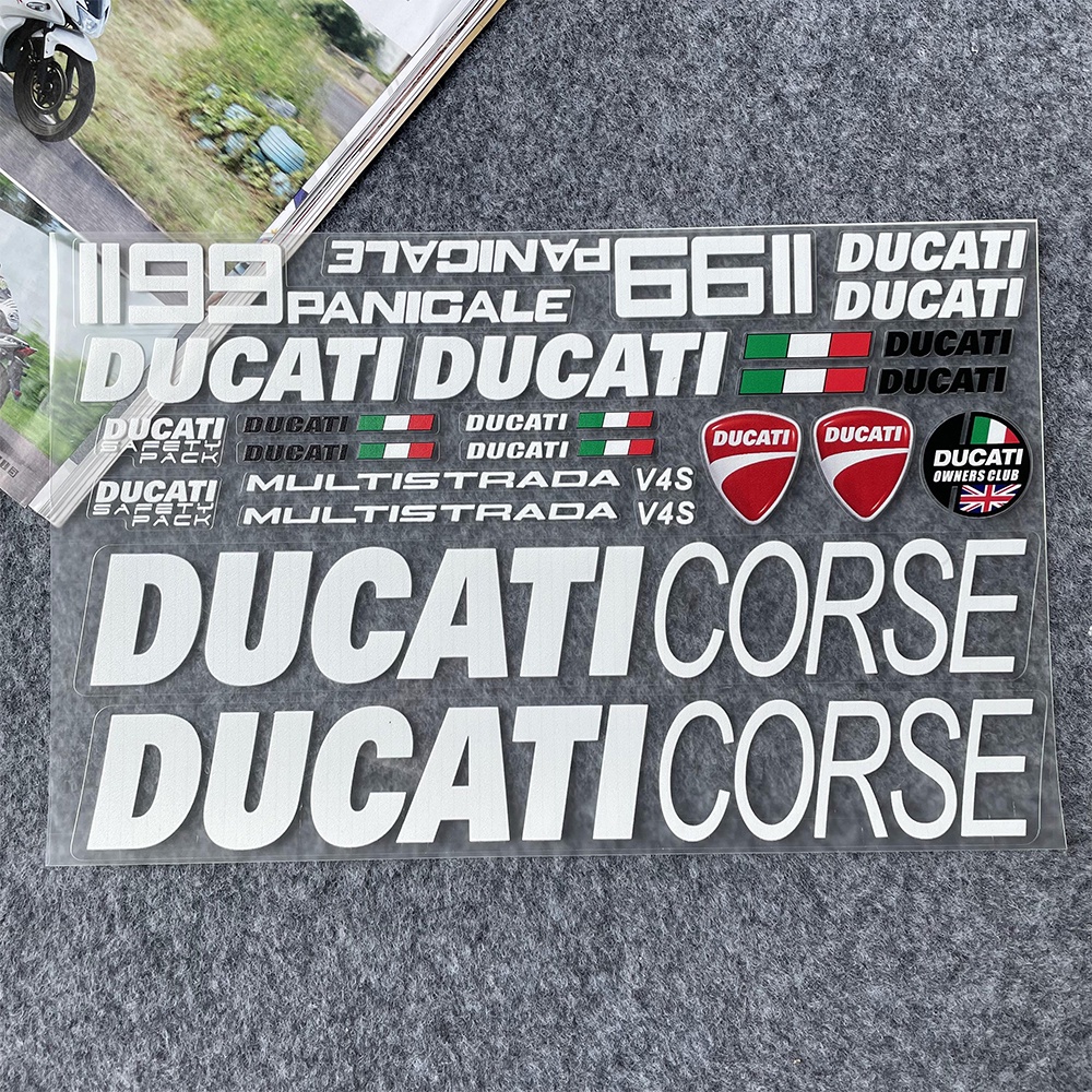 For Ducati Corse Panigale V4S V4R Reflective Stickers Motorcycle ...