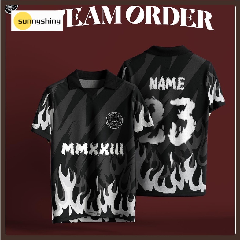 Retro Collar Jersey MMXXIII Black Football Jersey Collar Custom Name
