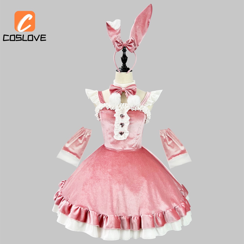 Christmas Rabbit Girl Cosplay Suit For Women Full Set Clothin Red Color