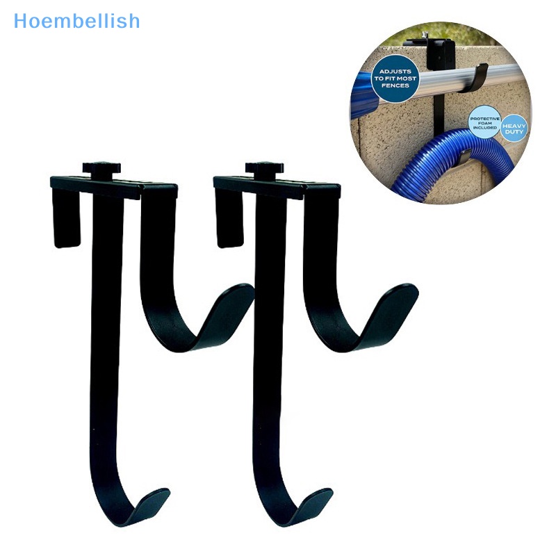 Hoe> Pool Pole Hooks, Adjustable Thickened Panel Rustproof Pool Fence Hooks Metal Equipment