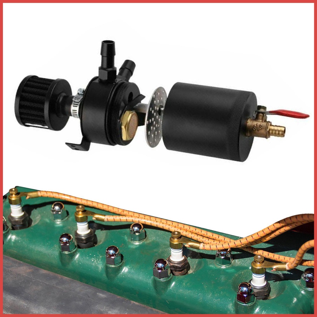 Catch Can Breather 200ml Baffled Oil Catch Can with Breather Filter Oil