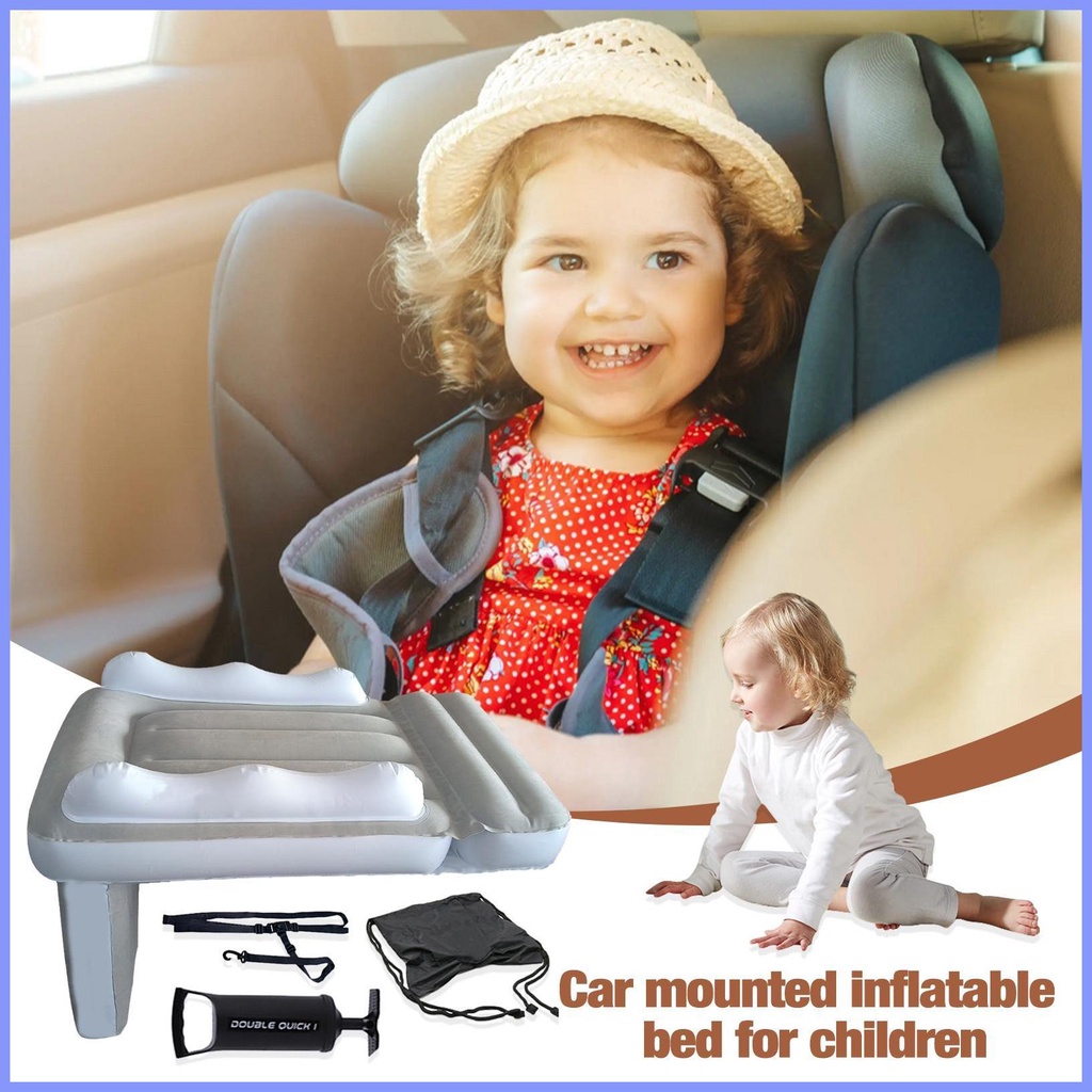 Toddler Inflatable Travel Bed Baby Travel Airplane Bed Kids Car Bed Car