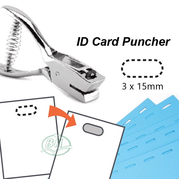 Elliptical Punch, Badge Hole Punch For Id Card, Pvc Slot And Paper,  Heavy-duty Hole Punch For Pro Use