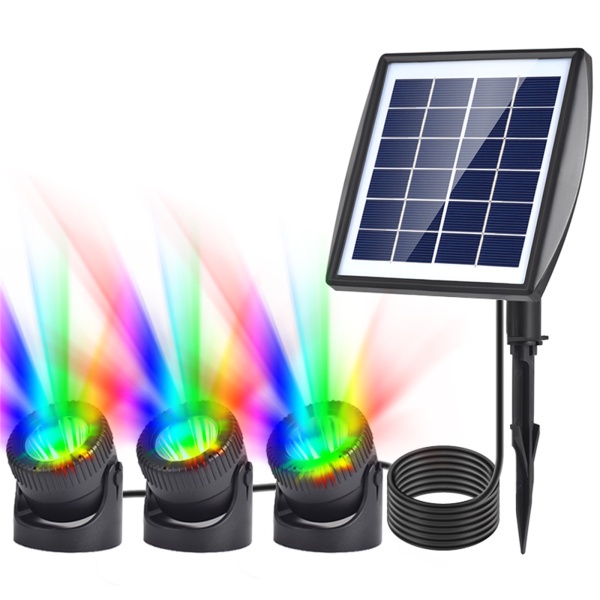 Cindy Solar Pond Lights, IP68 Waterproof Fountain Lights, LED RGB LED ...