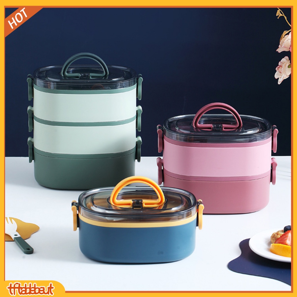 Tf* 800 1400 2000ml Insulated Lunch Boxes Detachable Stainless Steel 