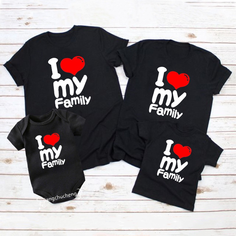 2024 I Love My Family Funny Family Matching Outfits Family Look Father ...