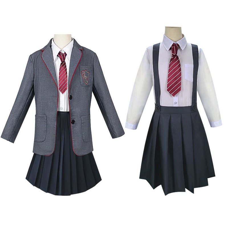 24 Hours Delivery Matilda cos Gray School Uniform Adult Children Code