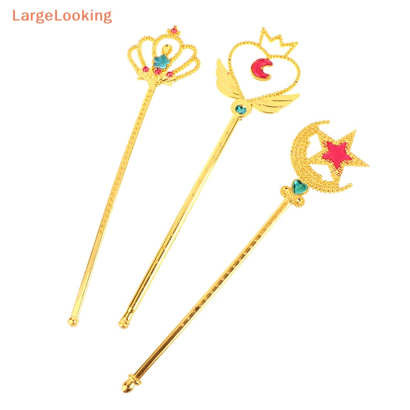 [LargeLooking] 1Pc Girls Princess Crown Magic Wand Bridal Crown Crystal ...