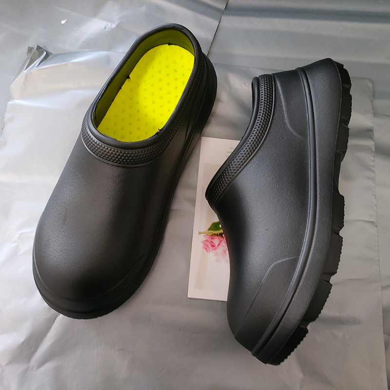 Ready Stock Waterproof Rain Boots Kitchen Oil-proof Chef Shoes Kasut ...