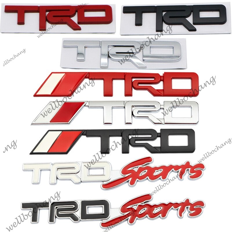 3D Metal TRD Sports Logo Car Stickers Decals Front Hood Grill Emblem ...