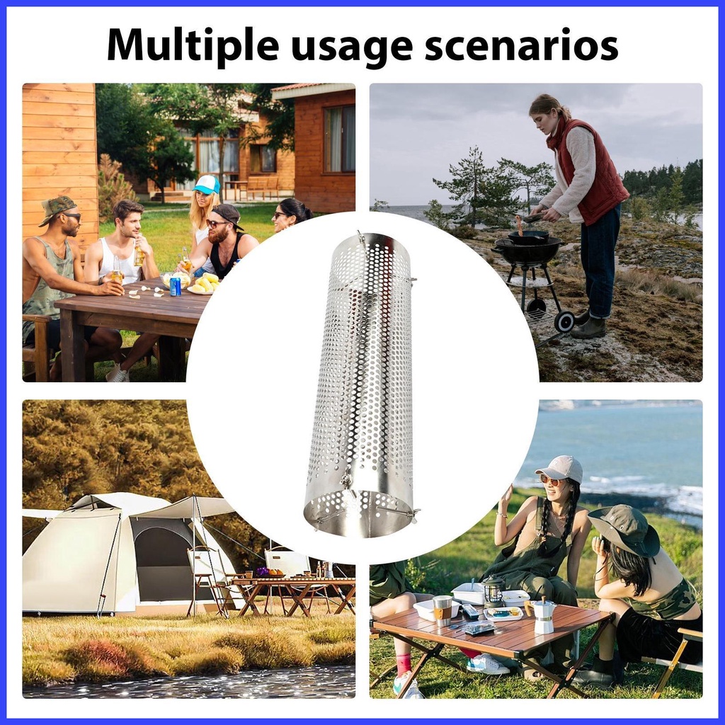 Camping Stove Chimney Pipe Outdoor Pipe Kit for Wood Stove Camp Tent Pipe with Screws Chimney