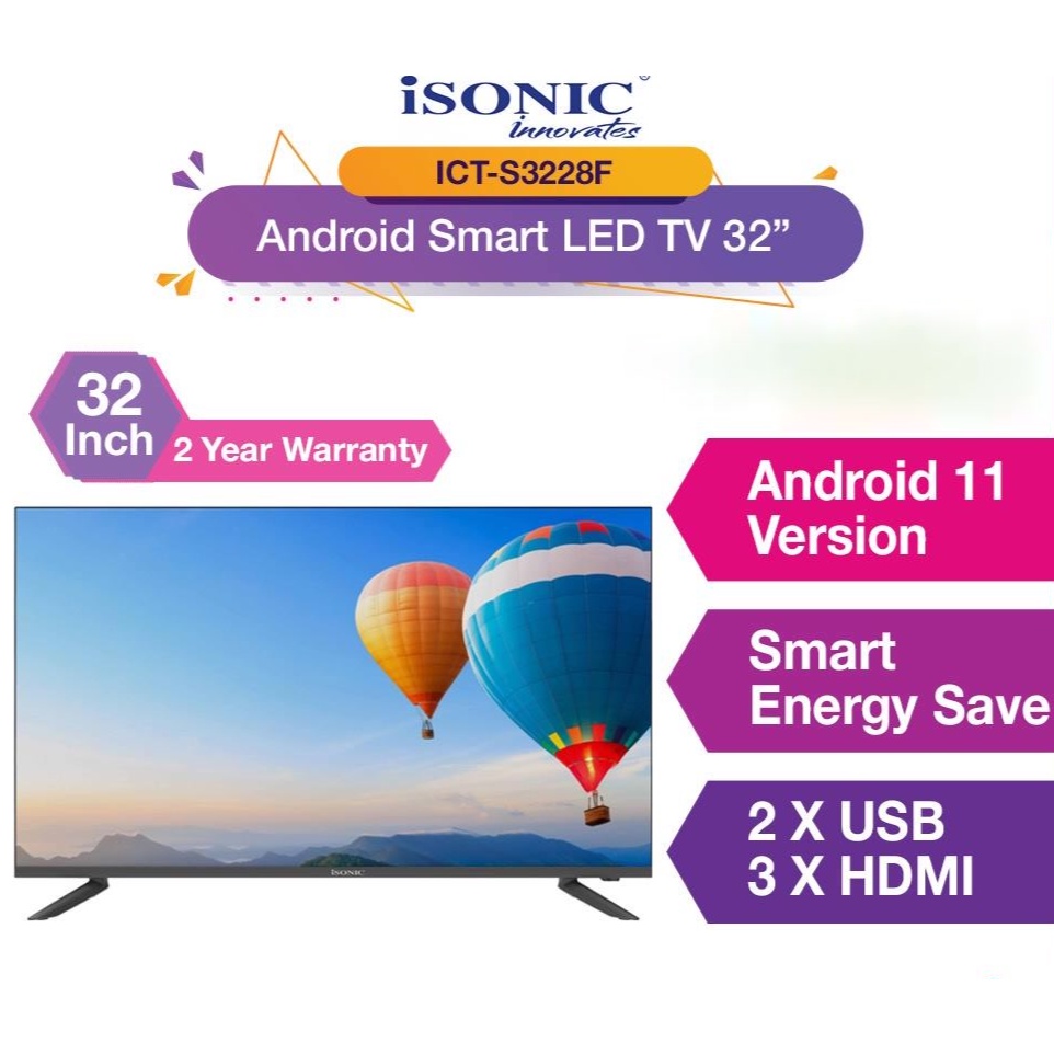 Isonic 32 Inch LED TV with DVBT2 / Android [ ICTS3228F / ICT3268 ...