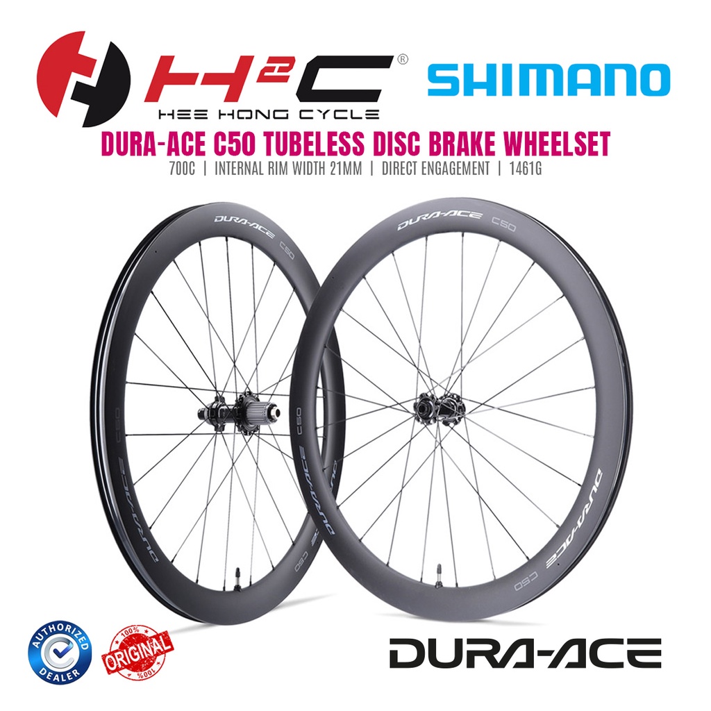 Shimano R9200 DURA-ACE C50 Tubeless Disc Brake Road Bike Wheelset ...
