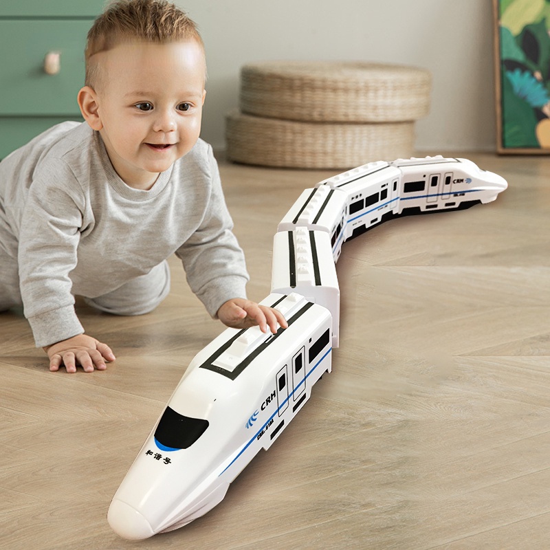 1:8 Harmony Simulation High Speed Railway Train Toy Car Electric Sound ...